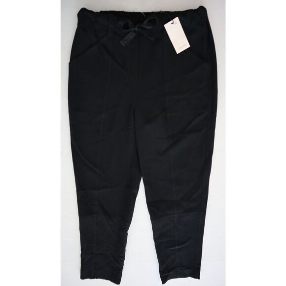 Cinq à Sept Women's Sz 0 Black Alec Drawstring Straight-Leg Pants - Picture 1 of 12